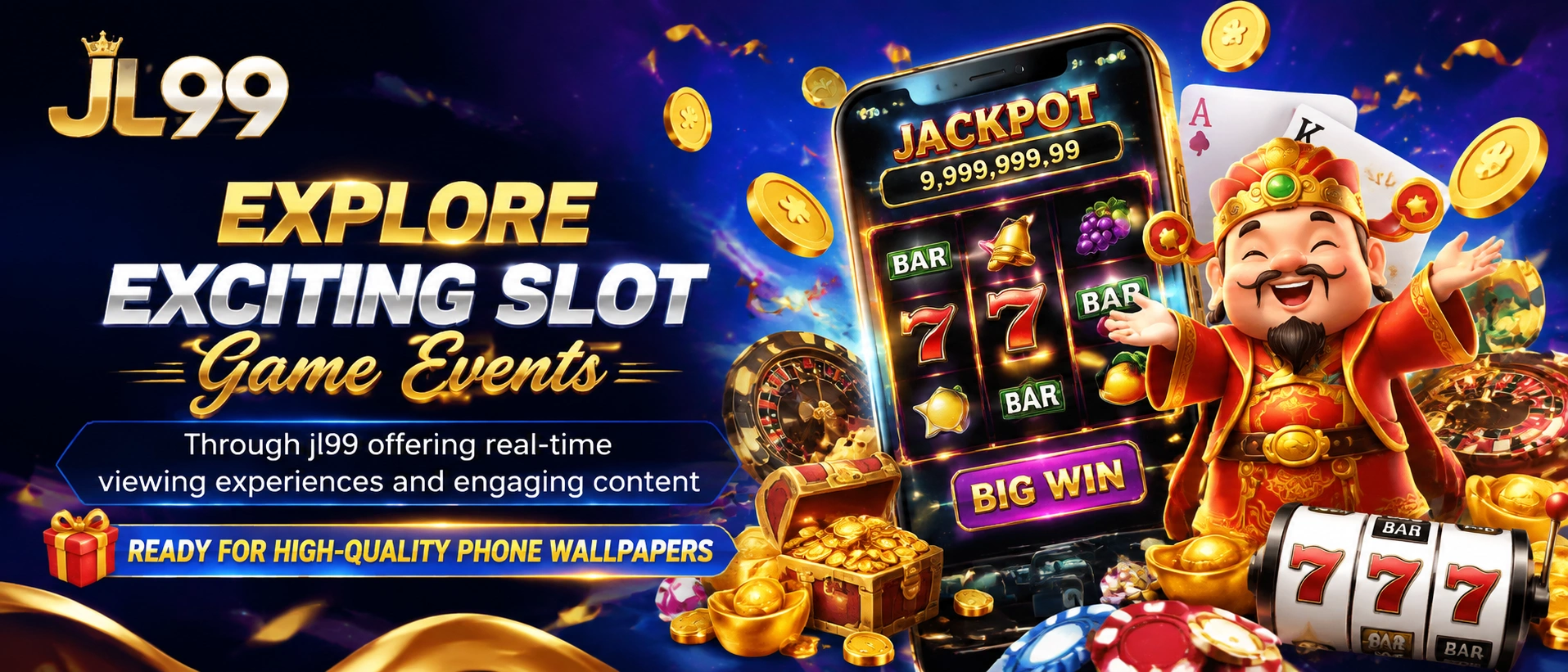 Slot content preview with bright game artwork
